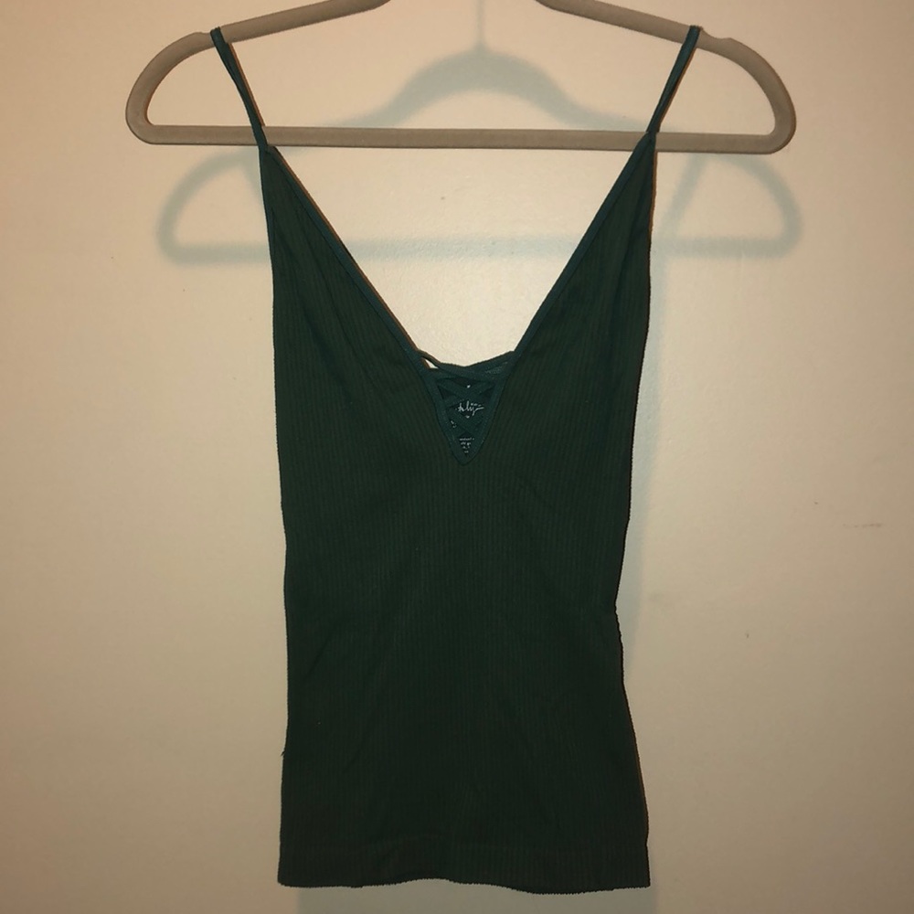 Emerald green free people tank top